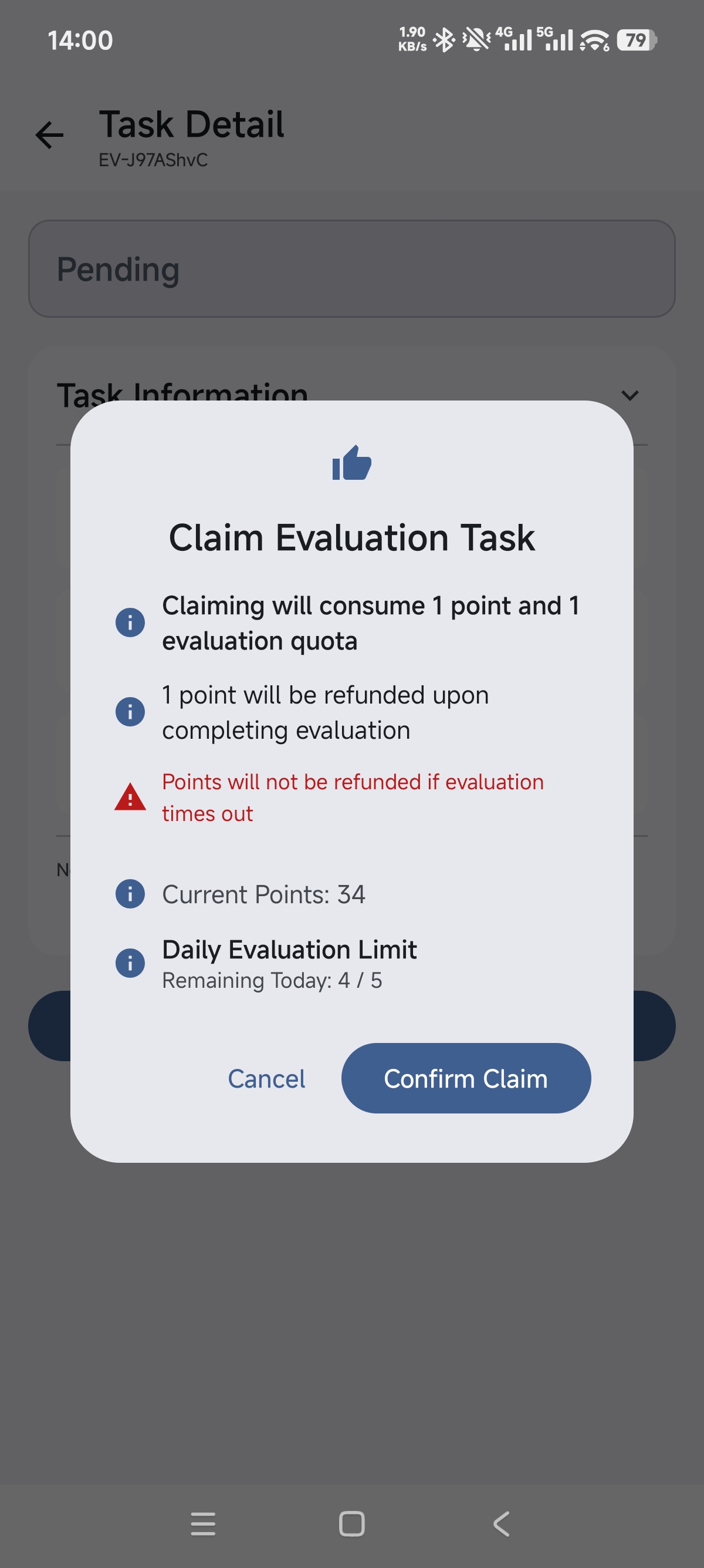Accept Task Confirmation